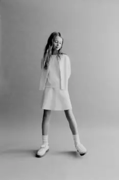 Вязаный свитер ZARA, экрю