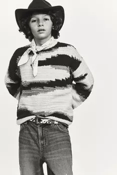 Вязаный свитер ZARA, экрю