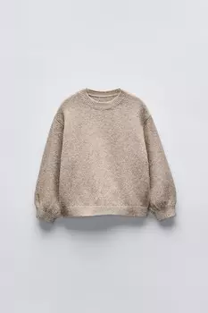 Вязаный свитер ZARA, кэмел