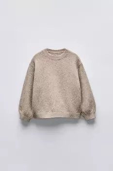 Вязаный свитер ZARA, кэмел