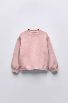 Вязаный свитер ZARA, розовый