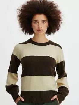 Вязаный свитер здесь Ichi, коричневый