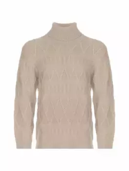 Вязаный свитер Zegna, бежевый