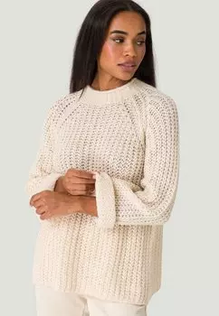 Вязаный свитер zero, цвет light beige melange