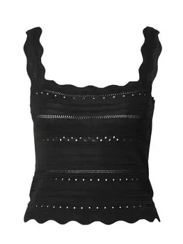 Вязаный топ About You BIBA TOP, черный