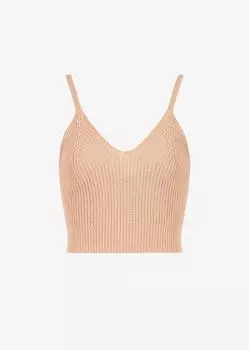 Вязаный топ Armani Exchange, бежевый