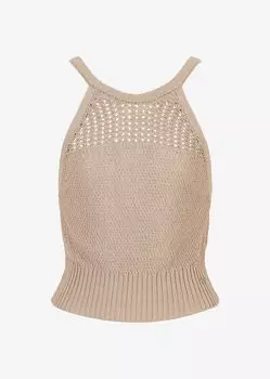 Вязаный топ Armani Exchange, бежевый