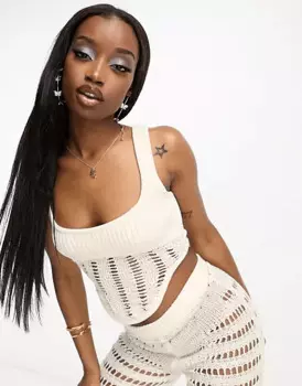 Вязаный топ ASYOU, белый