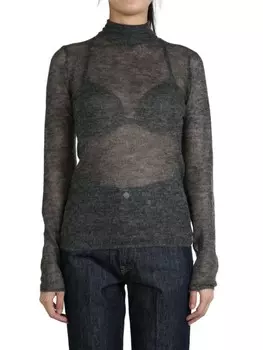 Вязаный топ Auralee, серый