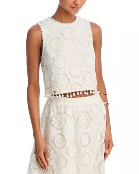 Вязаный топ - эксклюзив AQUA, слоновая кость/кремовый