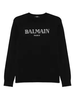 Вязаный топ Balmain Kids, черный