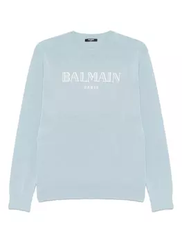 Вязаный топ Balmain Kids, синий