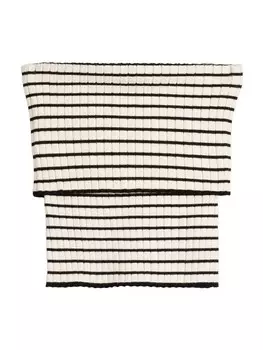 Вязаный топ Bershka, экрю