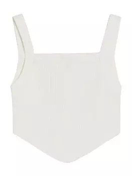 Вязаный топ Bershka, экрю