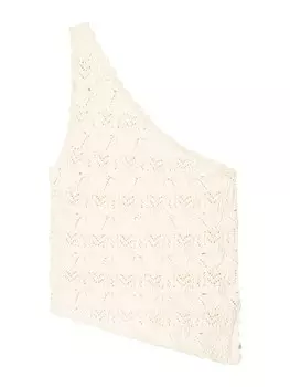 Вязаный топ Bershka, экрю