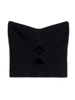 Вязаный топ Bershka, черный