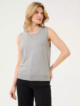 Вязаный топ без рукавов от lizza KAFFE, цвет Grey Melange