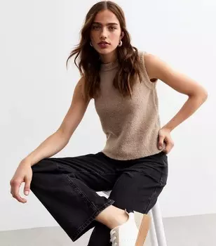 Вязаный топ-букле New Look, светло-коричневый