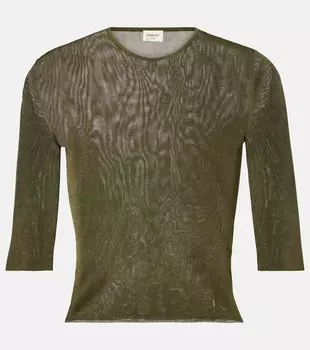 Вязаный топ Cassandre Saint Laurent, Kaki