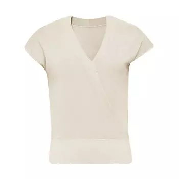 Вязаный топ Deep Breath с летящими рукавами, черный