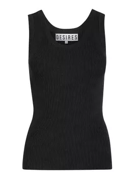 Вязаный топ DESIRES Aneli, черный