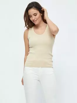 Вязаный топ DESIRES Aneli, кремовый