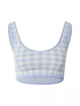 Вязаный топ EDITED Palina, светло-голубой