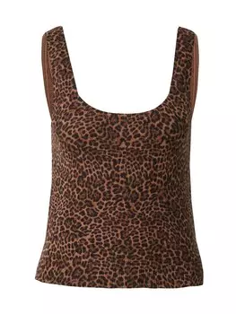 Вязаный топ GAP CASHSOFT, цвет Brown/Black