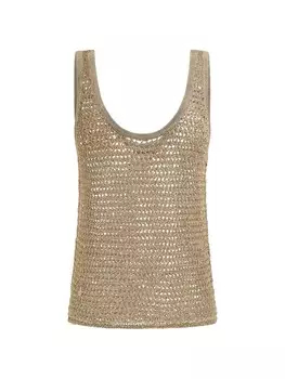 Вязаный топ GUESS, коричневый
