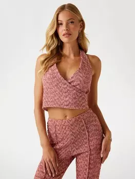 Вязаный топ GUESS, розовый