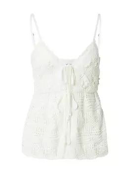 Вязаный топ HOLLISTER, белый