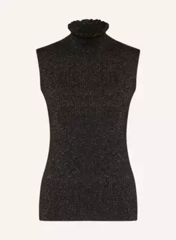 Вязаный топ из блестящей пряжи Darling Harbour, черный