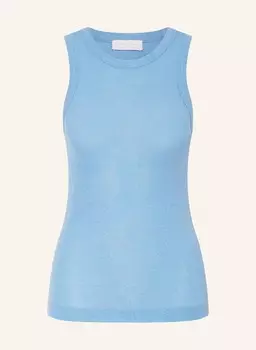 Вязаный топ из блестящей пряжи Rich&Royal, голубой