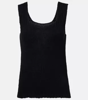 Вязаный топ из хлопка Wil Khaite, черный