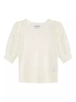 Вязаный топ из смесовой шерсти MUNTHE, нейтральный