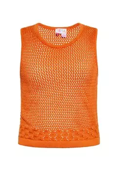 Вязаный топ IZIA Knitted Top, оранжевый