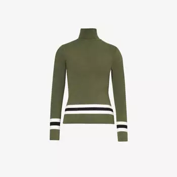 Вязаный топ Judith с высоким воротником Fusalp, цвет army/neige