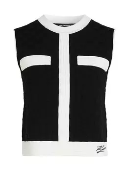 Вязаный топ Karl Lagerfeld, черный