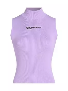 Вязаный топ KARL LAGERFELD JEANS, фиолетовый
