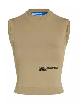 Вязаный топ Karl Lagerfeld Jeans, оливковый