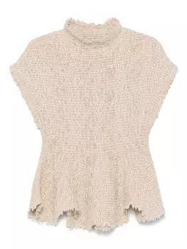 Вязаный топ KHAITE, нейтральный