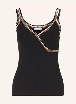 Вязаный топ кики Reiss, черный