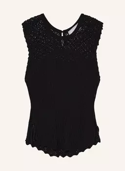 Вязаный топ коралловый Neo Noir, черный