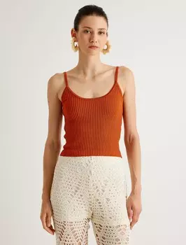 Вязаный топ Koton Knitted Top, цвет mandarine