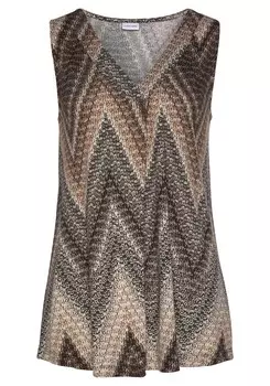 Вязаный топ Lascana, коричневый