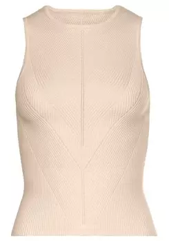 Вязаный топ Lascana, кремовый