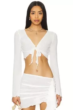 Вязаный топ Lenai Lovewave, white