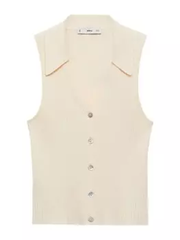 Вязаный топ MANGO ALI, светло-бежевый