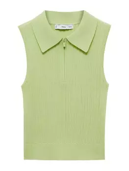 Вязаный топ MANGO Gala, светло-зеленый