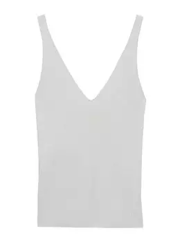 Вязаный топ MANGO GYMNASTI, светло-бежевый